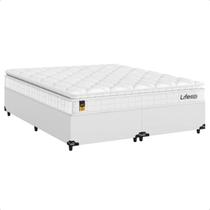 Cama Box Queen Bipartido + Colchão Life D33 Pillow Top Cores Cama Box Queen Bipartido + Colchão Life D33 Pillow Top Cores