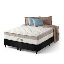 Cama Box Queen Bipartido Preto Colchão Molas Ensacadas Pillow In Zidi Houston 158x198x65cm Cama Box Queen Bipartido Preto Colchão Molas Ensacadas Pillow In Zidi Houston 158x198x65cm