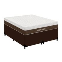 Cama Box Queen Bipartido Sintético + Colchão Molas Ensacadas Royal Sleep Elegance 158cm Cama Box Queen Bipartido Sintético + Colchão Molas Ensacadas Royal Sleep Elegance 158cm