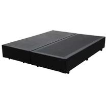 Cama Box Queen Bipartido Sintético Preto - 27x158x198