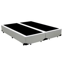 Cama Box Queen Bipartido Starflex Sintético Branco 158x198x42 Cama Box Queen Bipartido Starflex Sintético Branco 158x198x42