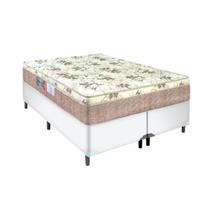 Cama Box Queen Branca Colchão Nápoles Espuma D33 Portobel