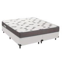 Cama Box Queen Branco + Colchão Light D33 Ortobom Cama Box Queen Branco + Colchão Light D33 Ortobom