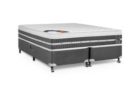 Cama Box Queen Castor Premium Gel Pocket 158x198x59 + Box Castor Cinza