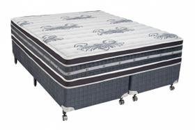 Cama Box Queen Castor Silver Star Air Double Face Pocket Hibrido 158x198x61 + Box Castor Cama Box Queen Castor Silver Star Air Double Face Pocket Hibrido 158x198x61 + Box Castor