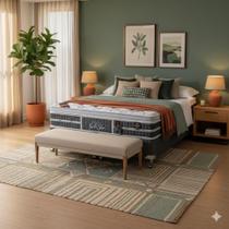 Cama Box Queen Castor Super Luxo Latex Grand Plush One Face 158x198x57 + Box Castor