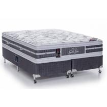 Cama Box Queen Castor Super Luxo Latex Plush Double Face 158x198x63 + Box Castor