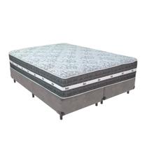 Cama Box Queen Cinza + Colchão Black Graphite 32 Molas Ensacadas Anjos Cama Box Queen Cinza + Colchão Black Graphite 32 Molas Ensacadas Anjos