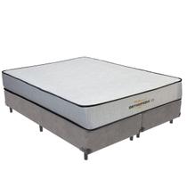 Cama Box Queen Cinza Colchão Orthopedic D33 V-Tech