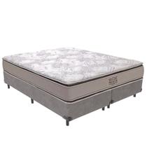 Cama Box Queen Cinza e Colchão Four Season Molas V-Tech Cama Box Queen Cinza e Colchão Four Season Molas V-Tech