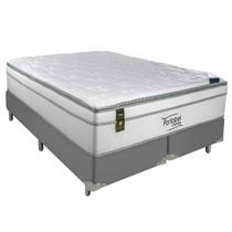 Cama Box Queen Cinza e Ecstasy Portobel Molas Ensacadas Cama Box Queen Cinza e Ecstasy Portobel Molas Ensacadas