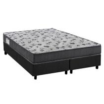 Cama Box Queen: Colchão Anatômico Ortobom D33/EP ISO 100 Ultra Firme + Base CRC Suede Gray(158x198)