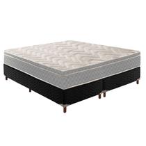 Cama Box Queen: Colchão Anatômico Paropas D45/EP Confort Mega Firme + Base CRC Fantasy Black(158x198) Cama Box Queen: Colchão Anatômico Paropas D45/EP Confort Mega Firme + Base CRC Fantasy Black(158x198)