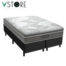 Cama Box Queen + Colchão D33 Ibiza Molas Superlastic 158x198x60cm Várias Cores - Vstore Cama Box Queen + Colchão D33 Ibiza Molas Superlastic 158x198x60cm Várias Cores - Vstore