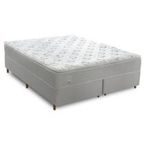 Cama Box Queen + Colchão de Molas Pocket Umaflex Cappuccino 158x198x75cm