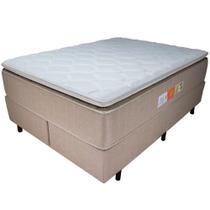 Cama Box Queen + Colchão Emperor Relaflex 158x198x59 Ortopédico
