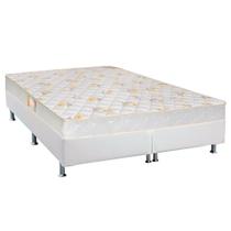 Cama Box Queen: Colchão Espuma Castor D28 Sleep Max + Base CRC Courano White(158x198)