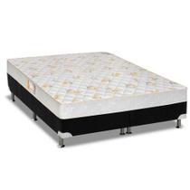 Cama Box Queen: Colchão Espuma Castor D28 Sleep Max + Base CRC Suede Black(158x198) Cama Box Queen: Colchão Espuma Castor D28 Sleep Max + Base CRC Suede Black(158x198)