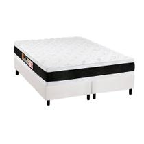 Cama Box Queen: Colchão Espuma Castor D45 Black e White Double Face + Base CRC Courano White(158x198) Cama Box Queen: Colchão Espuma Castor D45 Black e White Double Face + Base CRC Courano White(158x198)