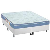 Cama Box Queen: Colchão Espuma Castor D45 Sleep Max + Base CRC Courano White(158x198)