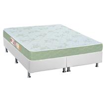 Cama Box Queen: Colchão Espuma D33 Castor Sleep Max + Base CRC Courano White(158x198) Cama Box Queen: Colchão Espuma D33 Castor Sleep Max + Base CRC Courano White(158x198)