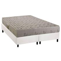 Cama Box Queen: Colchão Espuma D33 Herval Cannes + Base CRC Corano White (158x198)