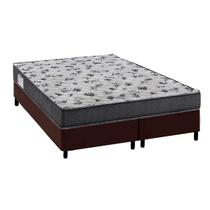 Cama Box Queen: Colchão Espuma D33 Ortobom /EP Fort Tech ISO 100 + Base CRC Courano Brown(158x198) Cama Box Queen: Colchão Espuma D33 Ortobom /EP Fort Tech ISO 100 + Base CRC Courano Brown(158x198)