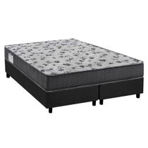 Cama Box Queen: Colchão Espuma D33 Ortobom /EP ISO 100 Ultra Firme + Base CRC Suede Gray(158x198)