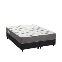 Cama Box Queen: Colchão Espuma D33 Ortobom Light + Base CRC Suede Gray(158x198)