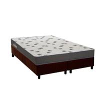 Cama Box Queen: Colchão Espuma D33 Ortobom Light Saúde + Base CRC Suede Brown (158x198)