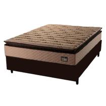 Cama Box Queen Colchão Espuma D33 Pillow Top Van Gogh 158x198x59cm Marrom