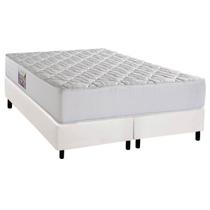 Cama Box Queen: Colchão Espuma D45 Herval New Top + Base CRC Corano White (158x198) Cama Box Queen: Colchão Espuma D45 Herval New Top + Base CRC Corano White (158x198)
