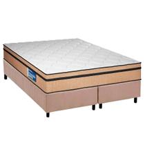 Cama Box Queen: Colchão Espuma D45 Plumatex Selectus + Base CRC Suede Clean (158x198)