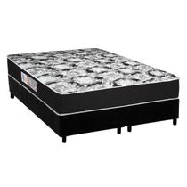 Cama Box Queen: Colchão Espuma Luckspuma D45 Gran Luck + Base CRC Suede Black(158x198) Cama Box Queen: Colchão Espuma Luckspuma D45 Gran Luck + Base CRC Suede Black(158x198)