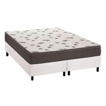 Cama Box Queen: Colchão Espuma Ortobom D45 Light Saúde + Base CRC Courano White(158x198) Cama Box Queen: Colchão Espuma Ortobom D45 Light Saúde + Base CRC Courano White(158x198)