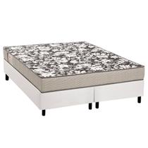 Cama Box Queen: Colchão Espuma Ortobom Physical Ultra Resistente + Base CRC Courano White(158x198) Cama Box Queen: Colchão Espuma Ortobom Physical Ultra Resistente + Base CRC Courano White(158x198)