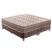 Cama Box Queen: Colchão Espuma Paropas D33/EP Anatômico Confort Ultra Firme + Base CRC Rústico Brown(158x198)