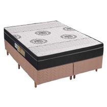 Cama Box Queen: Colchão Espuma Polar D28/EP Anatômico Orthoface + Base CRC Rústico Clean(158x198) Cama Box Queen: Colchão Espuma Polar D28/EP Anatômico Orthoface + Base CRC Rústico Clean(158x198)