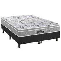 Cama Box Queen: Colchão Espuma Probel D45/EP Guarda Costas Próextreme Plus + Base CRC Suede Gray(158x198)