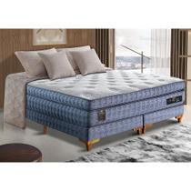 Cama Box Queen Colchão Euro Pillow + Box 158x198x70 Molas Ensacadas Cama inBox Supreme Confort Gel Cama Box Queen Colchão Euro Pillow + Box 158x198x70 Molas Ensacadas Cama inBox Supreme Confort Gel
