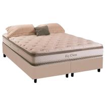 Cama Box Queen + Colchão Herval Big Class Molas Conforclass 158x198x72