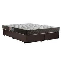 Cama Box Queen Colchão Mola Ensacada Belos Sonhos + Box Sintético 65x158x198 Cinza Cama Box Queen Colchão Mola Ensacada Belos Sonhos + Box Sintético 65x158x198 Cinza