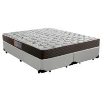 Cama Box Queen Colchão Mola Ensacada Belos Sonhos + Box Sintético 66x158x198 Branco - AColchoes