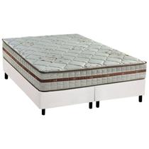 Cama Box Queen: Colchão Molas Anjos MasterPocket Ensacadas Classic + Base CRC Courano Branco(158x198) Cama Box Queen: Colchão Molas Anjos MasterPocket Ensacadas Classic + Base CRC Courano Branco(158x198)