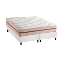 Cama Box Queen: Colchão Molas Anjos MasterPocket Ensacadas Classic + Base CRC Courano Branco(158x198) Cama Box Queen: Colchão Molas Anjos MasterPocket Ensacadas Classic + Base CRC Courano Branco(158x198)