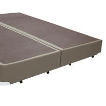 Cama Box Queen Colchão Molas Bonnel + Box Bipartido Bege Cama Box Queen Colchão Molas Bonnel + Box Bipartido Bege