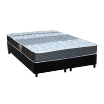 Cama Box Queen: Colchão Molas Bonnel Castor Class Slim + Base CRC Suede Black(158x198) Cama Box Queen: Colchão Molas Bonnel Castor Class Slim + Base CRC Suede Black(158x198)