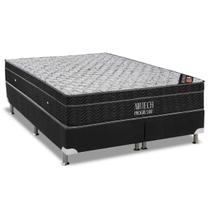 Cama Box Queen: Colchão Molas Bonnel Ortobom Nanolastic Airtech Progressive + Base CRC Suede Black(158x198) Cama Box Queen: Colchão Molas Bonnel Ortobom Nanolastic Airtech Progressive + Base CRC Suede Black(158x198)