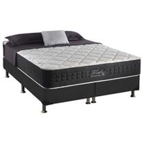 Cama Box Queen: Colchão Molas Ensacadas Anjos MasterPocket Fort Flex + Base CRC Suede Gray(158x198)