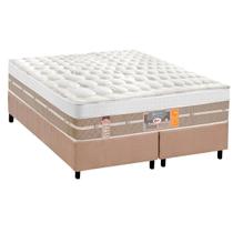 Cama Box Queen: Colchão Molas Ensacadas Castor Pocket Silver Star Air Max 3D + Base CRC Suede Clean(158x198)